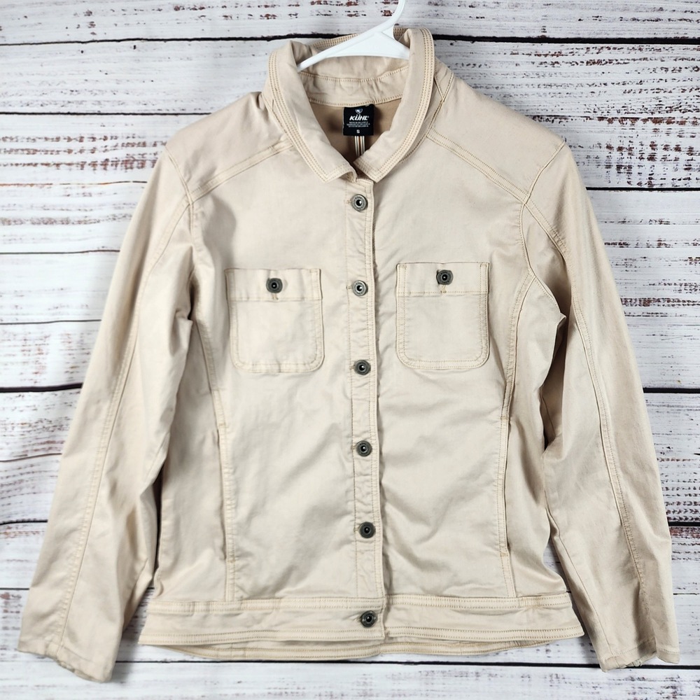 Kuhl Kultivatr Jacket Womens S Regular Stone Tan Utility Stretch Twill Cotton - Picture 2 of 10